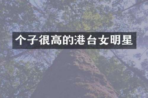 个子很高的港台女明星