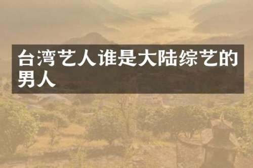 台湾艺人谁是大陆综艺的男人