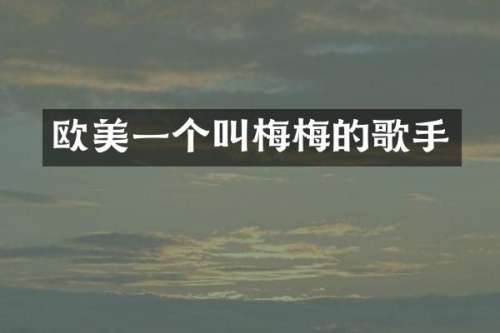 欧美一个叫梅梅的歌手