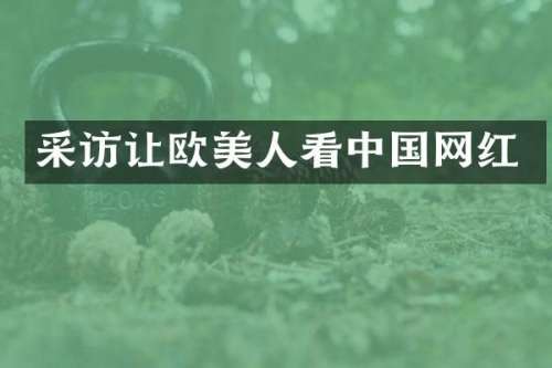 采访让欧美人看中国网红