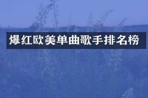 爆红欧美单曲歌手排名榜