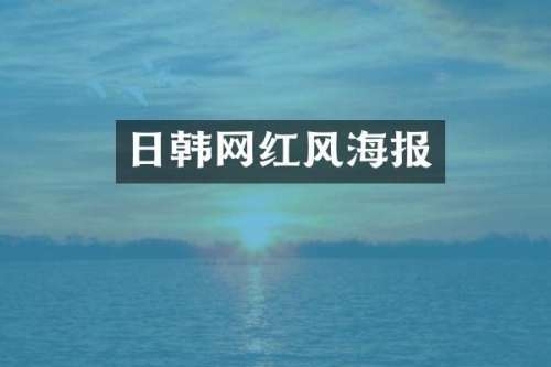 日韩网红风海报