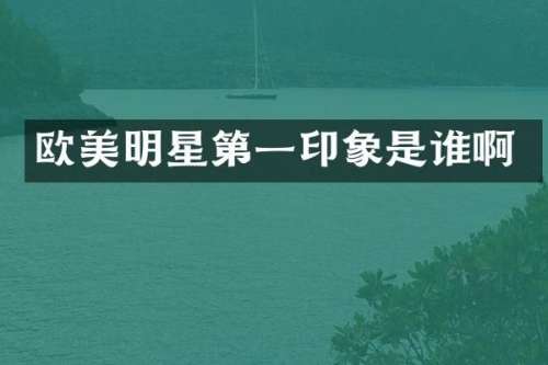 欧美明星第一印象是谁啊