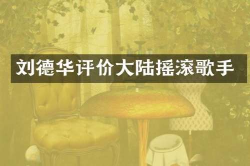 刘德华评价大陆摇滚歌手