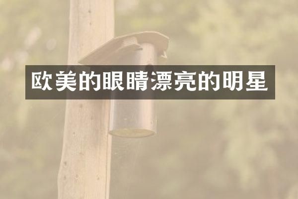 欧美的眼睛漂亮的明星