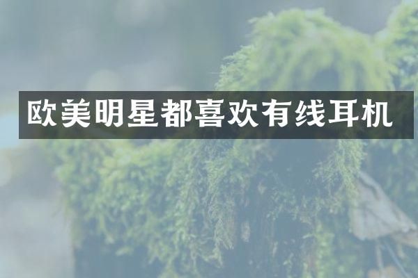 欧美明星都喜欢有线耳机