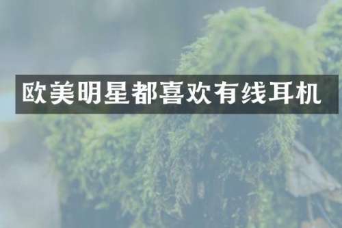 欧美明星都喜欢有线耳机