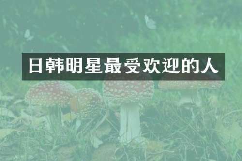 日韩明星最受欢迎的人