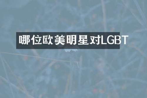 哪位欧美明星对LGBT