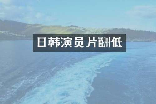 日韩演员片酬低