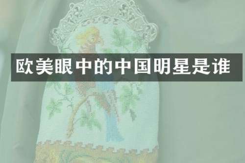 欧美眼中的中国明星是谁