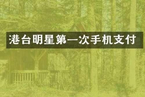 港台明星第一次手机支付