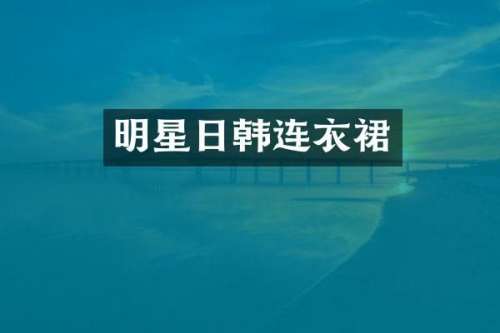 明星日韩连衣裙