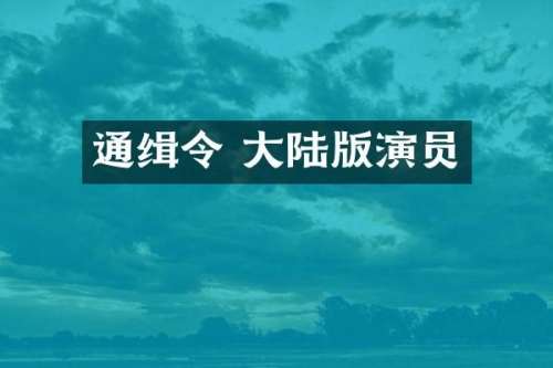 通缉令 大陆版演员
