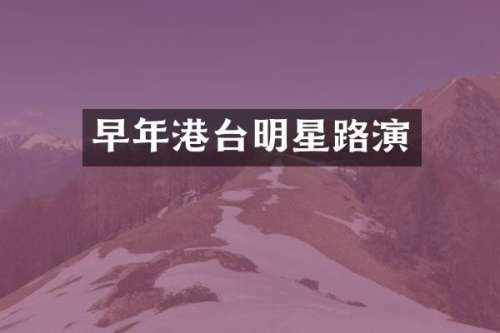 早年港台明星路演