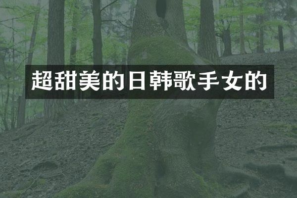超甜美的日韩歌手女的