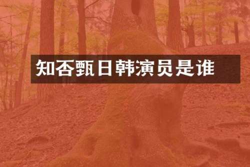 知否甄嬛日韩演员是谁