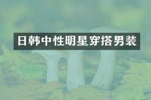 日韩中性明星穿搭男装