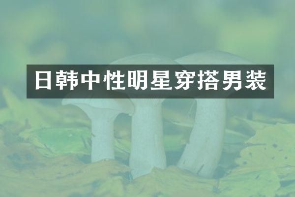 日韩中性明星穿搭男装