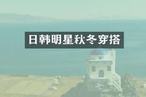日韩明星秋冬穿搭