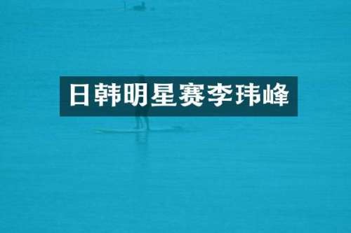 日韩明星赛李玮峰
