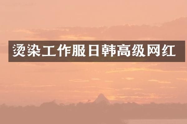 烫染工作服日韩高级网红