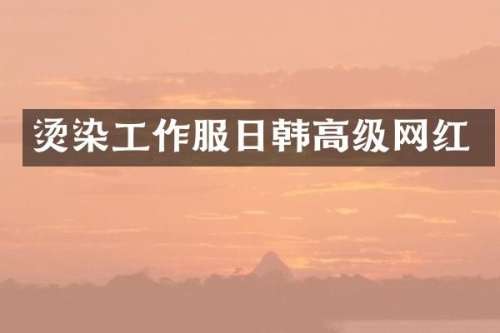 烫染工作服日韩高级网红