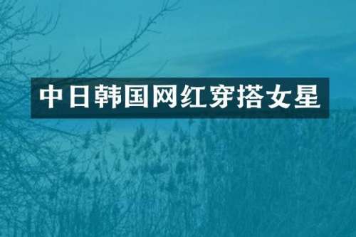 中日韩国网红穿搭女星