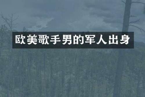 欧美歌手男的军人出身