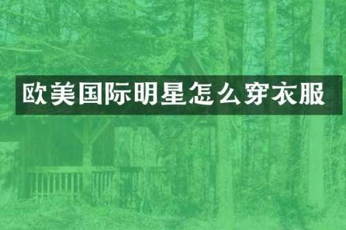 欧美国际明星怎么穿衣服