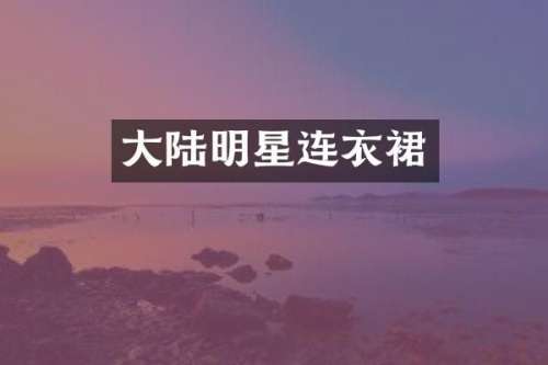 大陆明星连衣裙