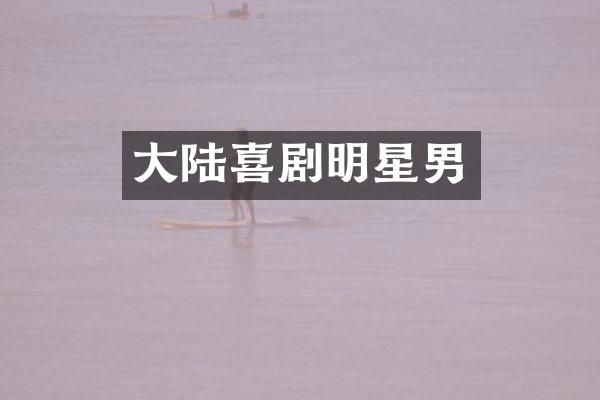 大陆喜剧明星男