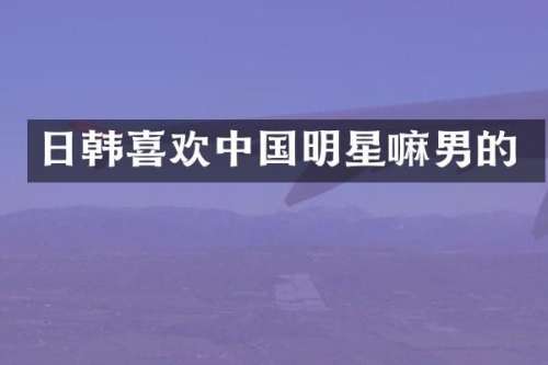 日韩喜欢中国明星嘛男的