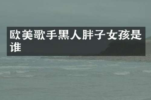欧美歌手黑人胖子女孩是谁
