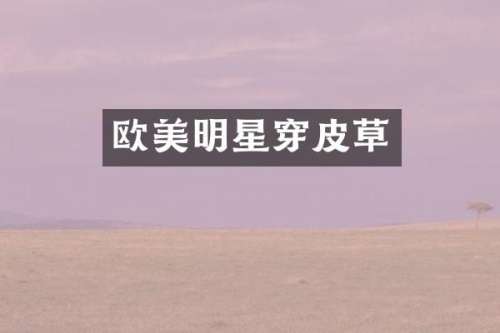 欧美明星穿皮草