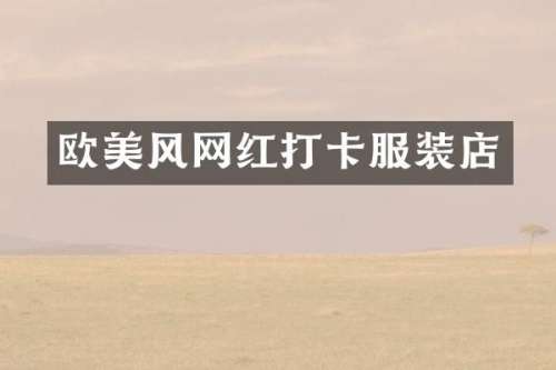 欧美风网红打卡服装店