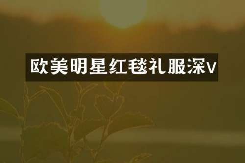 欧美明星红毯礼服深v