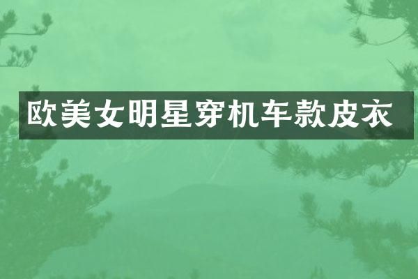 欧明星穿机车款皮衣