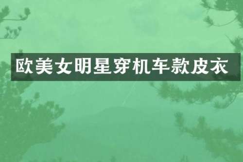 欧明星穿机车款皮衣