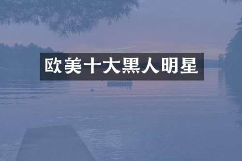 欧美十大黑人明星