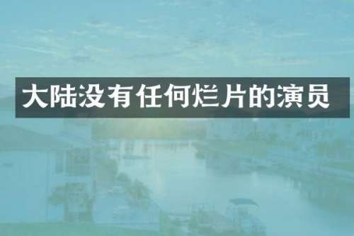 大陆没有任何烂片的演员