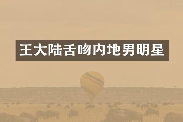 王大陆内地男明星