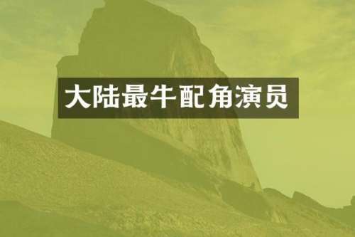 大陆最牛配角演员