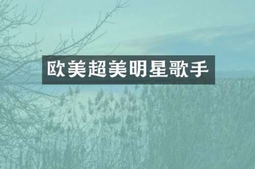 欧美超美明星歌手
