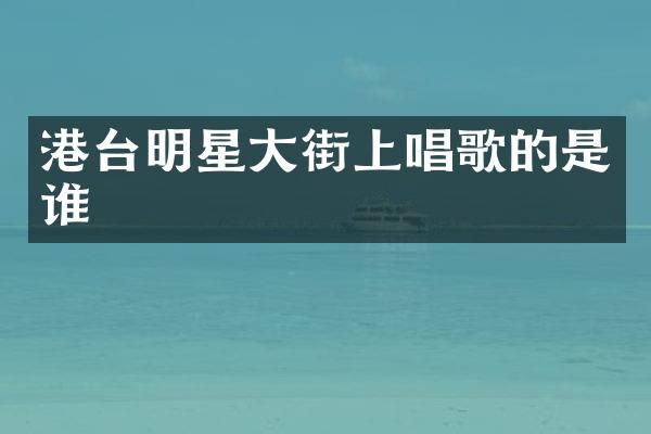 港台明星大街上唱歌的是谁