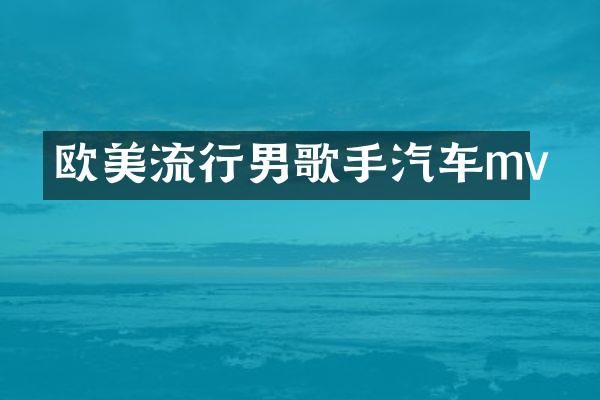 欧美流行男歌手汽车mv