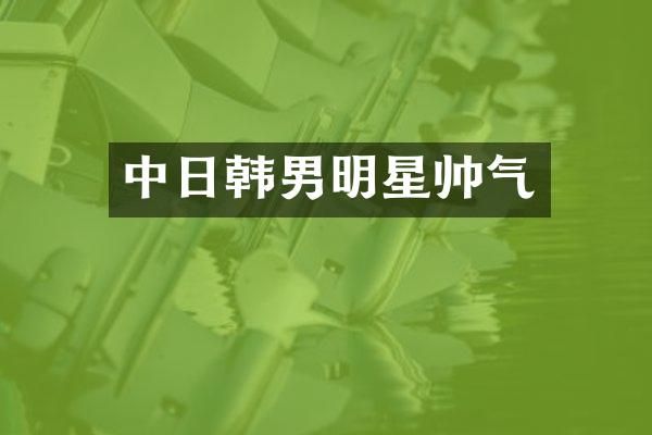 中日韩男明星帅气