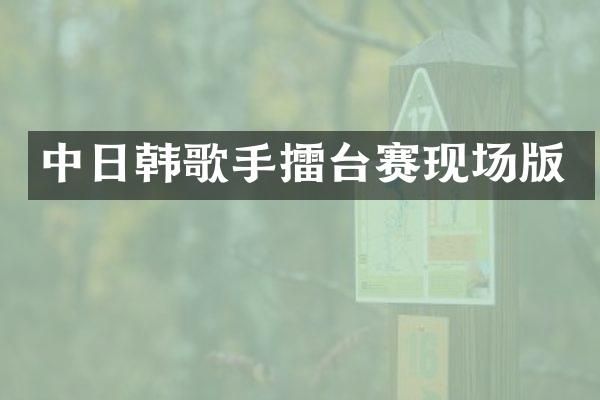 中日韩歌手擂台赛现场版