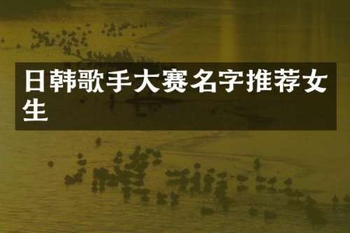 日韩歌手大赛名字推荐女生