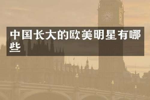 中国长大的欧美明星有哪些